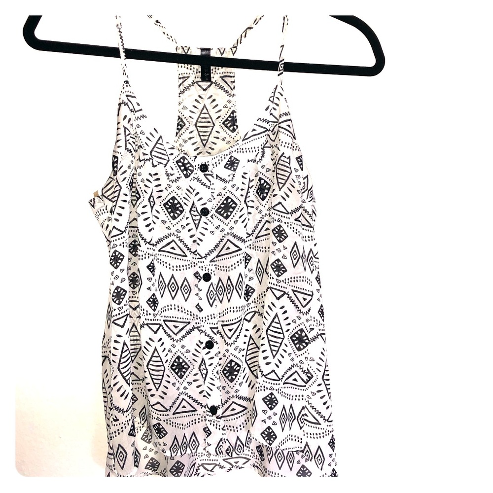 Black and white tank top
